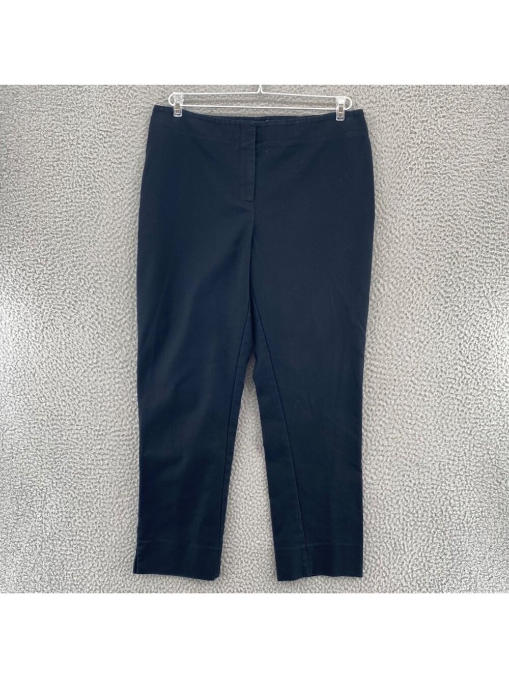 Chicos Pants Womens 1.5 US 10 Black Stretch Cropped Capri Pocket Everyday Casual